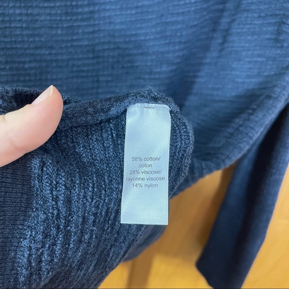 Maurices Sweater, Size Medium. One side can be ruched up! Dark Navy Blue - Picture 6 of 7